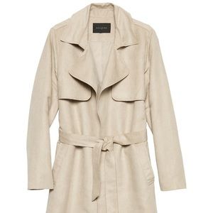 Banana Republic Vegan Suede Trench Coat